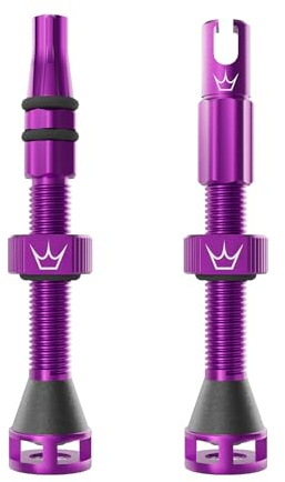 Peaty's Holeshot Fast Flow Tubeless Valves - High Airflow Anti Sealant Clog Design, Fast Tyre Setup, Fully Serviceable 7075 Aluminium, Bike Tyre Valves Compatible with MTB Rim Inserts