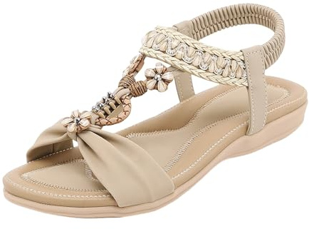 Generisch Sandalias planas para mujer, elegantes, de trekking, con plantilla, ligeras, de secado rápido, sandalias descalzas ultraligeras para exteriores, sandalias suaves y antideslizantes