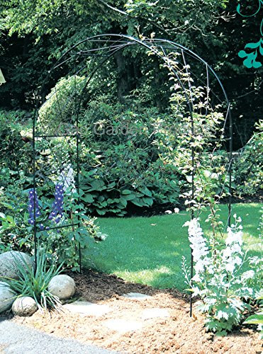 GAP GARDEN PRODUCTS Kinsman Arch – Heavy Duty Steel Garden Arch with Free Lattice Infill, 213cm High x 152cm Wide, Outdoor Climbing Plant Support for Roses, Jasmine, Clematis – UK Made