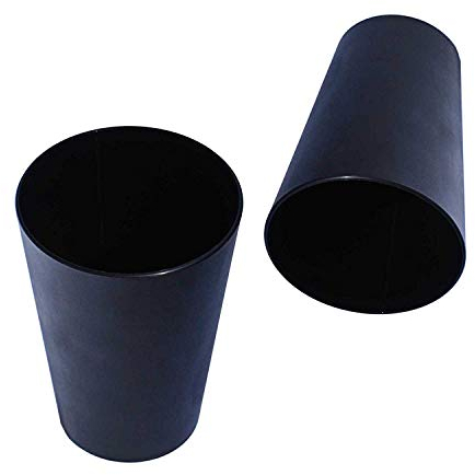 S&S-Shop 20 vasos de plástico de 0,4 l, color negro, vasos reutilizables, vasos para fiestas, vasos de plástico