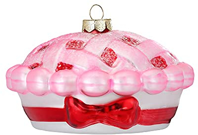 MAGIC Christbaumschmuck Weihnachtskugeln Figuren Glas mundgeblasen Weihnachtskugeln Weihnachtsschmuck Baumkugeln Baumschmuck, Tarte, Glas, 7 cm, Figürlicher Glasschmuck
