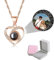 wikkeny Personalized Photo Projection Necklace, 925 Sterling Silver Custom Name I Love You 100 Languages Pendant Jewelry Gifts Women Girls-gold