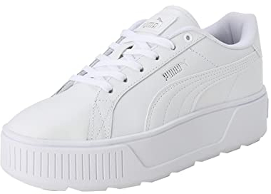 PUMA Damen Karmen L Sneakers, Puma White-Puma White-Puma Silver, 36 EU