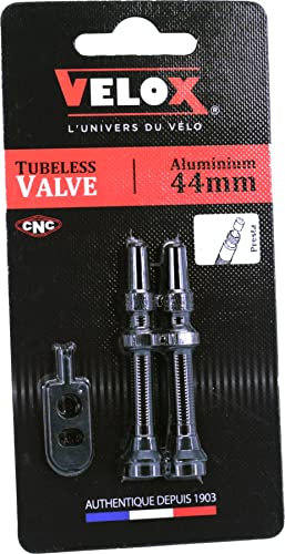 Ventilverlängerung Tubeless 44 mm – Presta-Aluminium – Schwarz, 44 mm, Presta