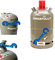 Bluecraft Camping Propan-Gas-Flasche 11kg leer befüllbar, Gasregler-Schlüssel mit Magnet für Gas-Grill, Gas-Kocher, Gas-Ofen, Wohnwagen, (11kg Flasche mit Schlüssel)