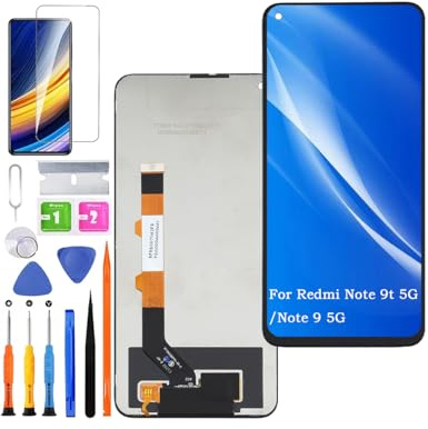 HLYGZX Ersatz Display für Xiaomi Redmi Note 9t 5G LCD Bildschirm, für Redmi Note 9 5G Display Bildschirm Touch Digitizer Assembly Reparaturteile Kit