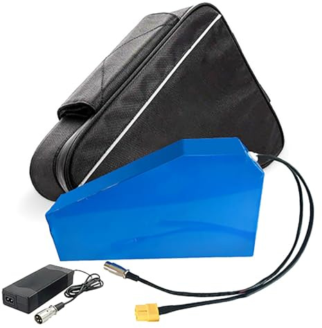 SNHMFUH 36V 48V 52V Ebike Batteria 20Ah - 30Ah Batteria Triangolare Batteria al Litio per Bici elettrica con Caricatore + Triangolo Borse per Motori di Mountain Bike 0-2000W,48v,27.5AH(XT60)
