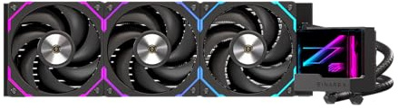 Einarex Vertex 360 RGB Sistema de Refrigeración Líquida para CPU, Radiador de 360mm, 3 Ventiladores RGB, Negro