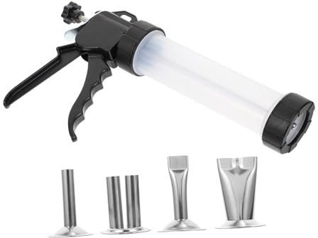 CIYODO Embutidora Manual de Salchichas con Tubo de Acero Inoxidable Herramienta Práctica para Relleno de Carne Kit Útil para Cocina y Profesional