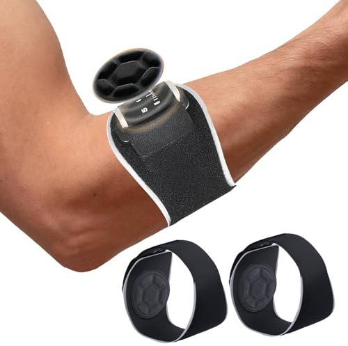 Rbleote 2 fasce per braccio del tennis, per gomiti da golf, supporto per gomiti, per alleviare il dolore e proteggere i muscoli, unisex, per gomiti destro e sinistro, regolabili