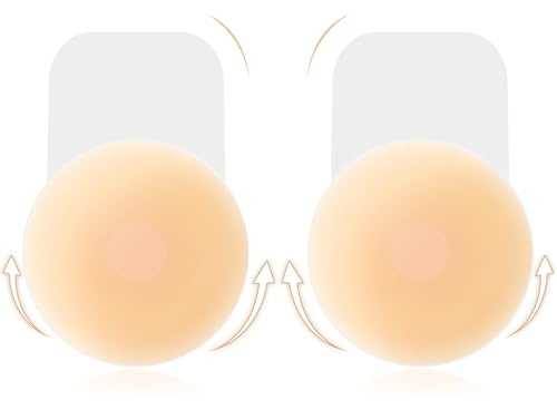BrightDeal Sujetador Autoadhesivo Push-Up Invisible – Reutilizable, Silicona Médica, Sin Tirantes – Sujeción Vestidos de Noche, Escotes & Espalda Descubierta – Tallas A-B/C-D
