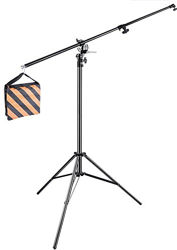 NEEWER 13feet/390cm ZweiWeg Drehbare Aluminium Einstellbare Stativ Boom Light Stand mit Sandsack für Studio Fotografie Video