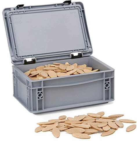 Lamello en calidad de carpintero/placas de conexión/clavijas planas/conectores madera haya/Lamello - gris, 500St/Gr20