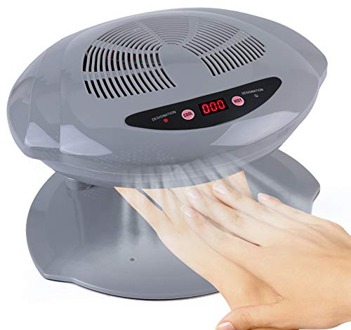 Sonew Air Nail Dryer, Nageltrockner mit Heiß und Kaltluft Sensor, Maniküre Werkzeug für Lüfter zum Trocknen von Nagellack für Wohnzimmer und Haus(Silver)