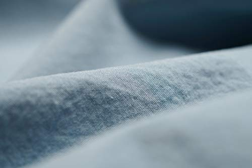 L1NK STUDIO Bettlaken Uni einfarbig für Bett 200 cm (290X280cm) 100% Baumwolle (Perkal 200 Fäden) Sky