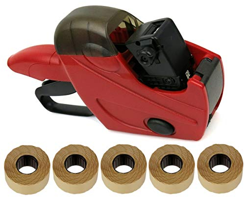 Preisauszeichner Set | UNO C6 Etikettier-Gerät | Hand-Auszeichner mit 7.500 Etiketten in weiß ablösbar | robust und langlebig | PB-Onlinehandel
