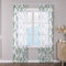 ESLIR 2er Set Flächenvorhänge Schiebegardinen Voile Gardinen mit Klettband Landhaus Schiebevorhang Transparent Vorhang Wohnzimmer Grün BxH 57x245cm 2 Stück