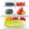 MYXKHYLL 5 Pack Fridge Organisers With Lids, Stackable Vegetable Fruit Storage Containers, Refrigerator Organiser, Clear Storage Containers, Kitchen Storage & Organisation, BPA Free