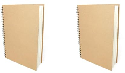 Artway Enviro - Skizzenbuch mit Spiralbindung - 100% Recycling-Zeichenpapier - Hardcover - 35 Blatt mit 170 g/m² - A4 Hochformat (Packung mit 2)