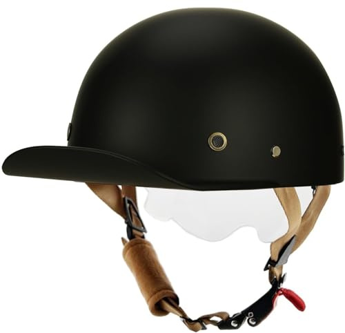 Open Face MC-hjälmar Baseballkeps Motorcykelhalvhjälm, Vintage Street Vuxna Män Damer för Cruiser Street Scooter Moped Keps Glasögon, ECE-godkänd M-XXL 57-64