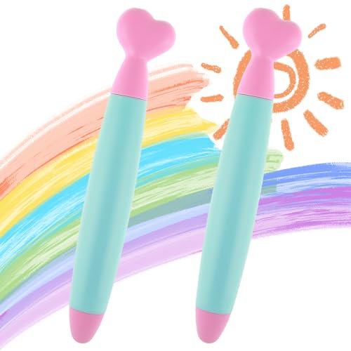 GEEHUA Kid Stylus Pens for Touch Screens, 2 Pcs Durable Rubber Tips Tablet Pens Compatible with All Touch Screens Devices Anti-Slip Easy Grip for Playing Games Learning Drawing(B-Style)