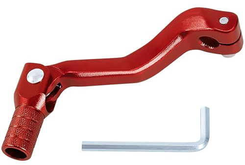 Tunejoy Leva del Cambio Pieghevole per Moto in Alluminio Universale per 50cc 70cc 90cc 110cc 125cc Scooter Pit Bike Dirt Bike Ciclomotore Rosso 119x52mm