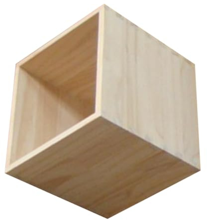 TOGEVAL Scatola Porta Oggetti Design Modulare Elegante e Stabile Non Rifinito in Legno Struttura a Incastro a Coda di Rondine per Progetti Artigianali e Ufficio