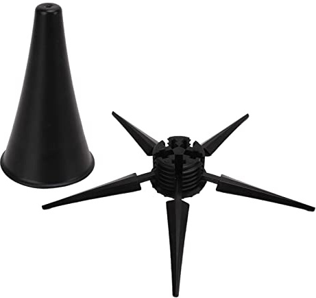 HUSHUI Supporto per Clarinetto Portatile con 5 Gambe per un Supporto Stabile e un Facile trasporto. Materiale in Ferro ABS Nero