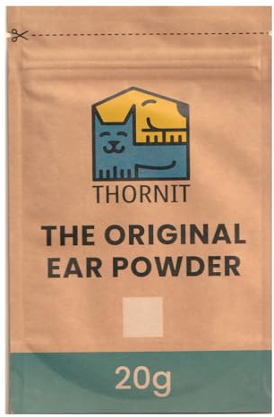 Thornit Original Ear Powder 20g - now in a New Recycleable, Easy To Use Pouch - Stop Itchiness, Head Shaking and have a Happy Pet