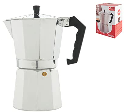 Home Mokita Kaffeemaschine, Aluminium, Silber/Schwarz, 12 Tassen