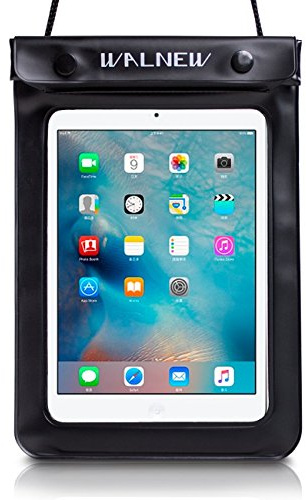 WALNEW Universal Waterproof eReader Protective Case Cover for Kindle Colorsoft Signature Edition/7/6.8“Kindle Paperwhite/6 Kindle 2024/Oasis/Kindle Fire 7,iPad mini,Kobo Clara/Nia and More,Black