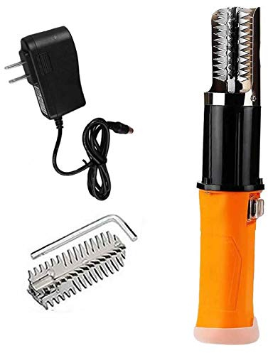Electric Fish Scaler Remover, Amayia Upgrade Powerful Electric Fish Scaler Skin Deslagger Scaler Rechargeable Waterproof Fish Scaler Automatic Electric Fish Skin Clean Brush (with One Extra Head)
