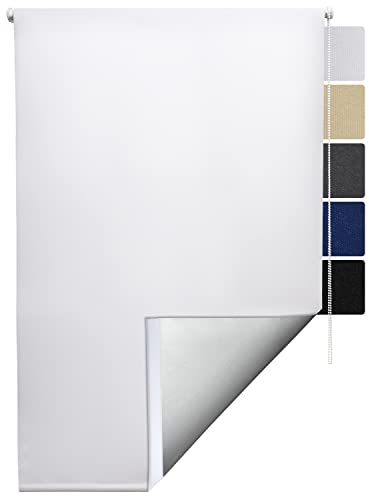 Sol Royal Thermorollo SolReflect T42 Verdunkelungsrollo 55x160 cm Rollo Weiß - Rollos für Fenster ohne Bohren mit Thermobeschichtung - Wärmeschutzrollo Thermo Rollo zum Klemmen, Klemmfix Rollo