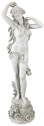 Design Toscano Risveglio primaverile Donna Classica Statua da giardino, poliresina, pietra antica, 102 cm