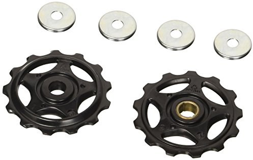 Shimano Unisex – Erwachsene Schaltrollen-set-08487969 Schaltrollen-Set, Schwarz/Silber, Einheitsgröße