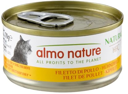 Almo Nature HFC Natural - Nourriture Humide pour Chat Adulte - Filet de Poulet - 70 g x 24 Boîtes