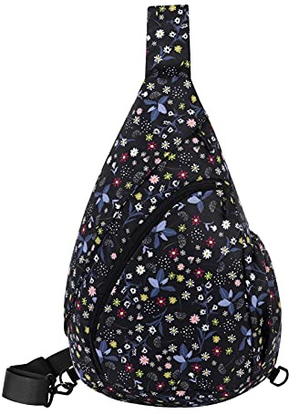 HUA ANGEL Crossbody Sling Bag for Men & Women Lightweight Waterproof Chest Shoulder Bag for Travel Hiking & Everyday Use