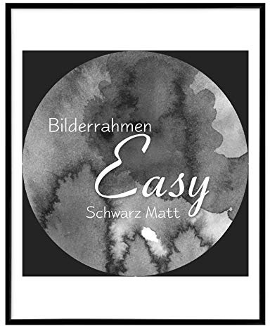 BIRAPA Cornice portafoto in plastica Easy 42 x 42 cm, colore nero opaco con vetro sintetico