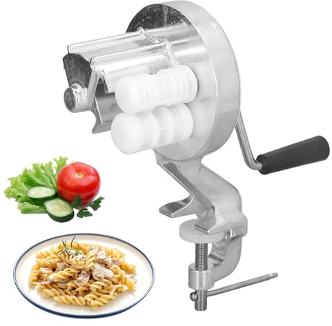 Machine Manuelle de Macaronis en Acier Inoxydable Argent Machine de Pressage de Nouilles à Manivelle Portative Sans électricité Machine à Nouilles pour Restaurant de Cuisine