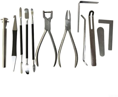 Juego de herramientas de reparación de saxofón, kit de 12 piezas para instrumentos de viento de madera, bolsa práctica