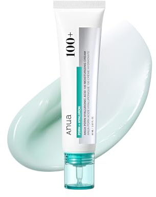 Anua PDRN Hyaluronic Acid 100 Moisturizing Cream, Lightweight, Non-Greasy Hydrating Face Moisturizer with Salmon DNA for Glass Skin, Korean Skincare (2.02 fl oz)