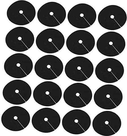 Milisten 1 Satz Unterlegplane Fußbodenmatte Negativfilm Gartenabdeckungen Sicherungssplint Schutzmatte Pflanzen Filz Baumring Zur Unkrautbekämpfung Gartenbaumringtuch Vlies Black 40st