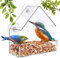 Fenster-Vogelhaus, Transparentes Acryl-Vogelhaus mit 3 Saugnäpfen – Einfach zu Montierendes Futterhaus für Kleine Vögel, Ideal für Vogelbeobachtung, Gartendekor & Geschenk für Naturlieb