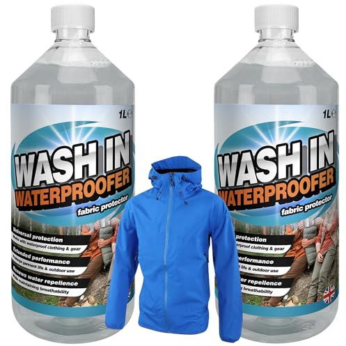 1 Litre Wash In Waterproofer Fabric Protector For All Outdoor Clothing Enhance & Restores Water Repellency (1)
