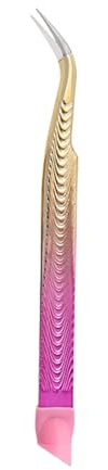 Pinzas Para Uñas De Doble Punta Con Cabezal Presión Extensión Pestañas Recta Y Curva Doble Extremo Pestañas Con Recta Y Curva