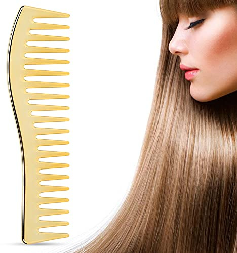 Peigne à mèches larges sans poignée Brosse démêlante Grande dents larges Peigne de coiffage pour salon de shampooing, peigne pour homme et femme