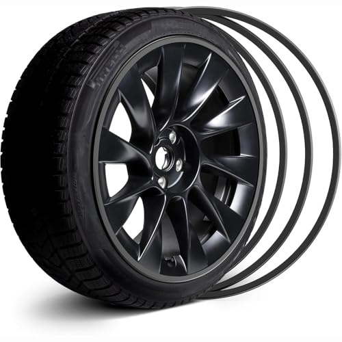 WYWY Protector de Llantas de Aleación Premium, 4Pcs Aro de Protección Universal Anti-Arañazos para Seguridad y Estilo(Black,19inch)