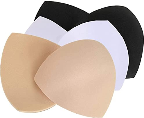 VOCHIC Womens Removable Smart Cups Bra Replacement Inserts Liner Pads 3 Pairs In Set Bra Pads Inserts Breast Pads