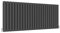Horizontal Column Anthracite Radiator Oval Double Designer Radiator 600x1416mm Central Heating Interior Design
