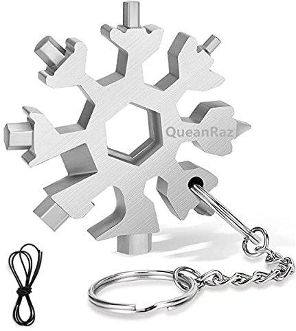 Schneeflocken Multitool, Geschenke für Männer, Coole und einzigartige Geburtstagsgeschenke für Papa, Ehemann, Freund, lustige Gadget Geschenkideen für Männer, 19-in-1 EDC Edelstahl Multitool
